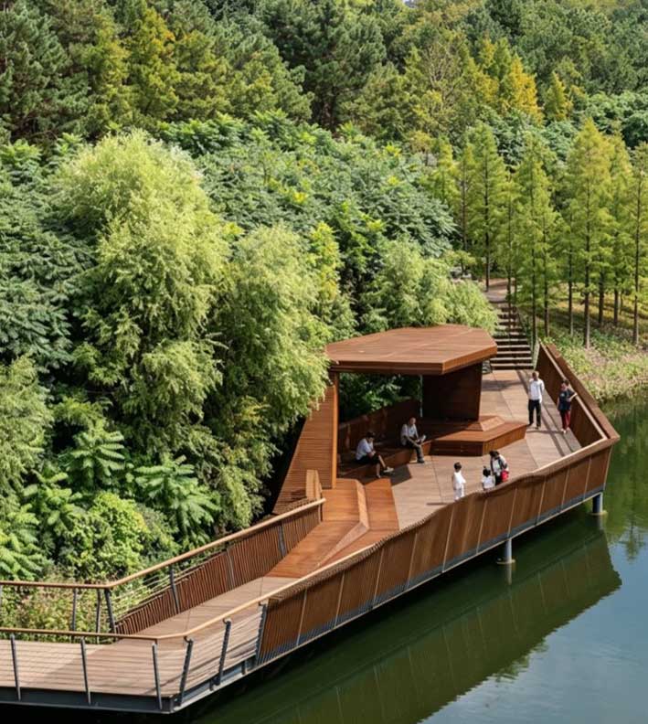 Primoplank Boardwalk Series Artificial Preservative-Treated Timber