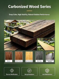 Primoplank Boardwalk Series Thermally Modified Wood / Carbonized Wood